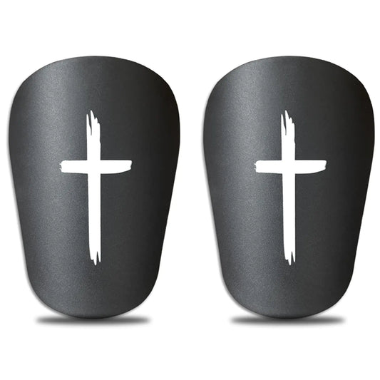 2 Pack Mini Soccer Shin Guards 4x2.5 Inch Protective Equipment Black